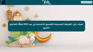 تعرف على الطريقة الصحيحة لتقسيم الأضحية في عيد 2025 وفقًا لتعاليم الشرع